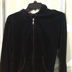 Black velour jacket and pant